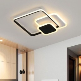 Plafoniera decorativa da soffitto con montaggio a filo, con cornici quadrate