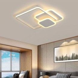 Plafoniera decorativa da soffitto con montaggio a filo, con cornici quadrate