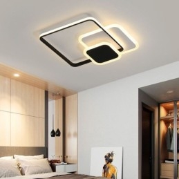 Plafoniera decorativa da soffitto con montaggio a filo, con cornici quadrate