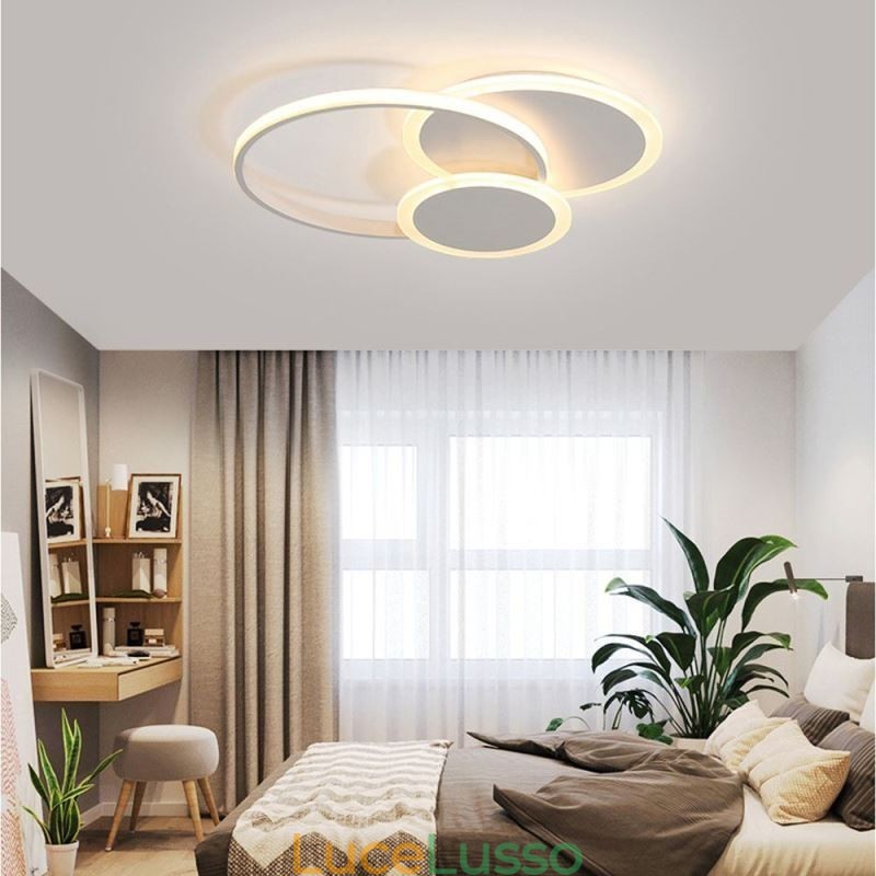 Lampada da soffitto moderna in acrilico con montaggio a filo rotondo