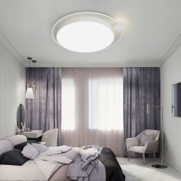 Lampada da soffitto in acrilico con montaggio a filo rotondo in stile semplice