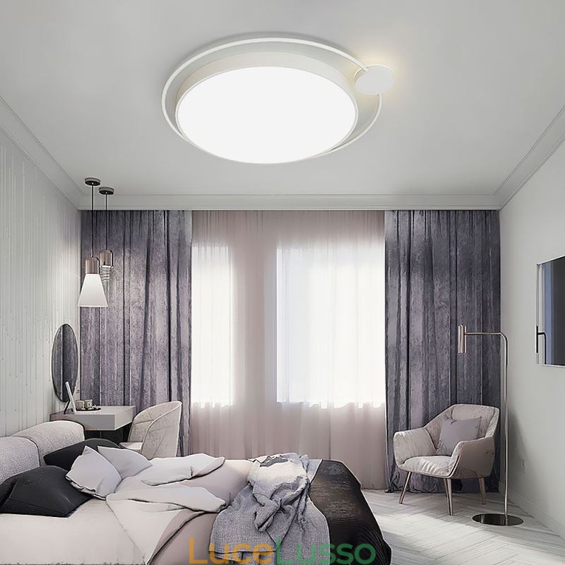 Lampada da soffitto in acrilico con montaggio a filo rotondo in stile semplice
