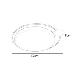 Lampada da soffitto in acrilico con montaggio a filo rotondo in stile semplice