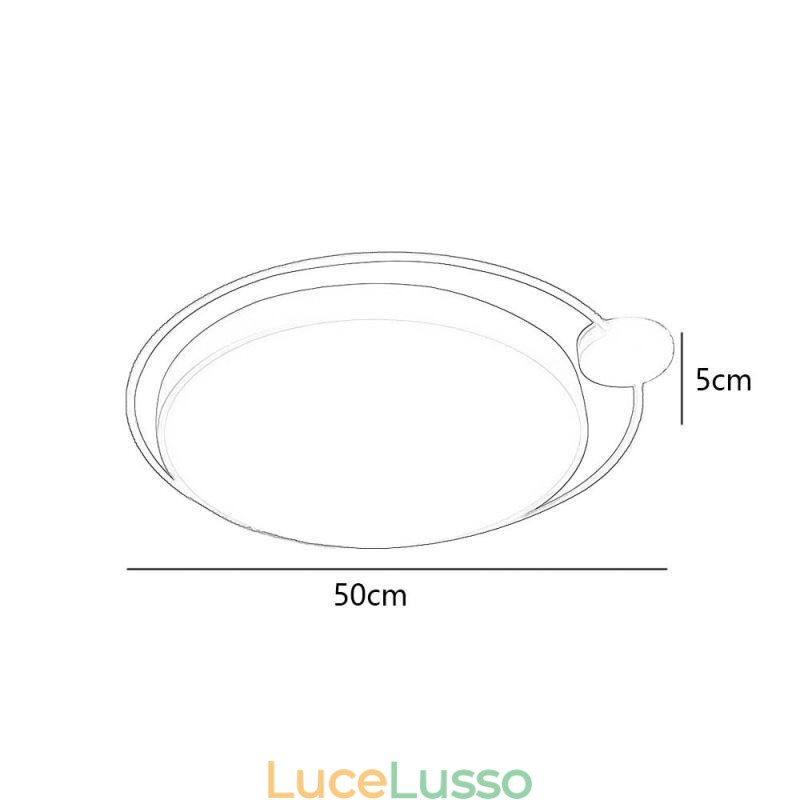 Lampada da soffitto in acrilico con montaggio a filo rotondo in stile semplice