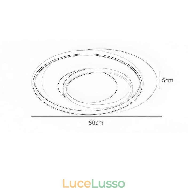 Plafoniera rotonda irregolare da soffitto