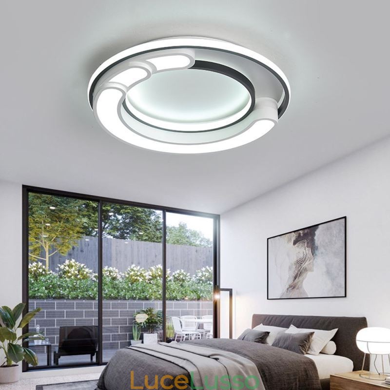 Lampada da soffitto circolare a filo in acrilico