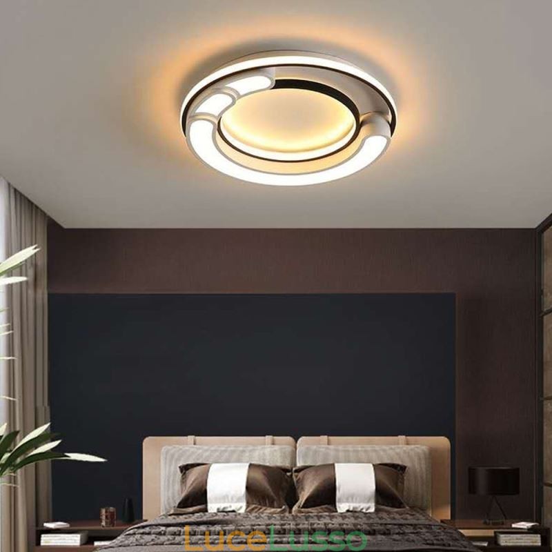 Lampada da soffitto circolare a filo in acrilico