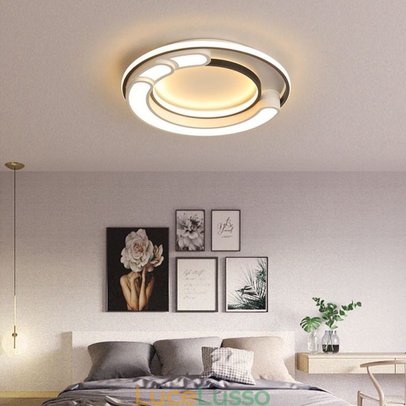 Lampada da soffitto circolare a filo in acrilico