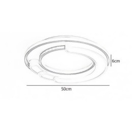 Lampada da soffitto circolare a filo in acrilico