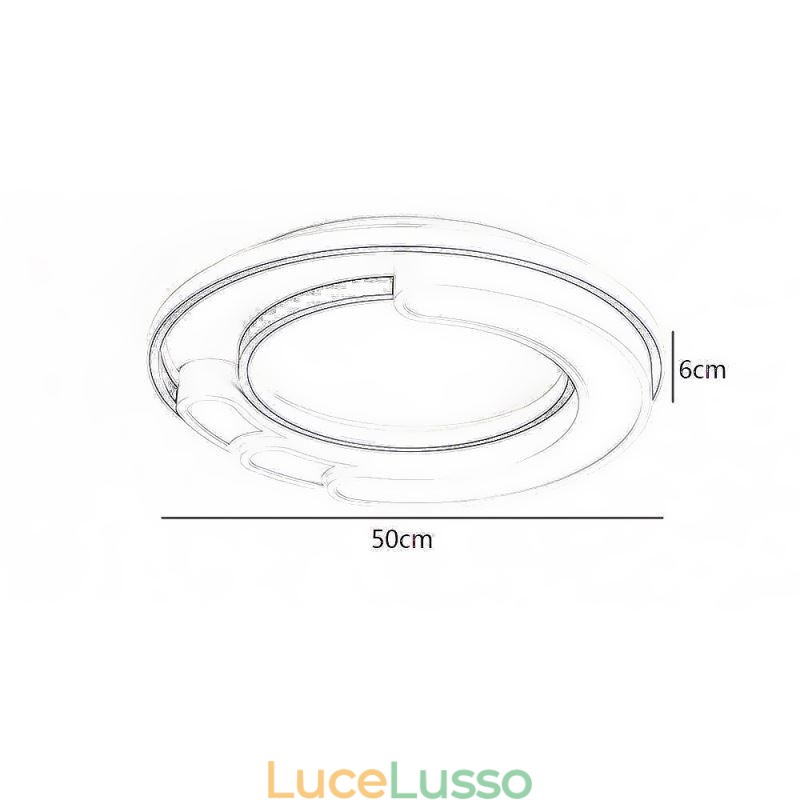 Lampada da soffitto circolare a filo in acrilico