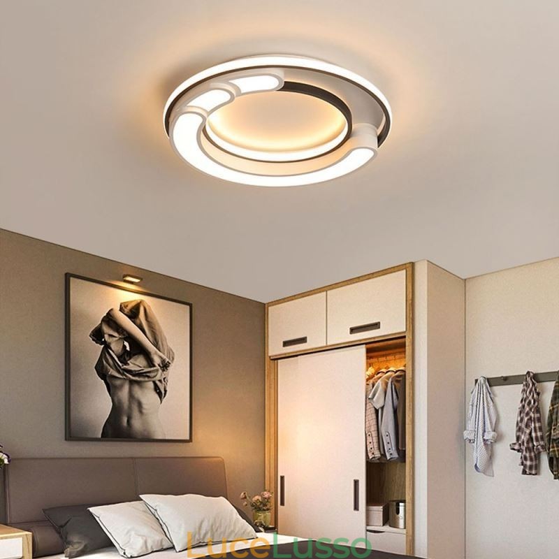 Lampada da soffitto circolare a filo in acrilico