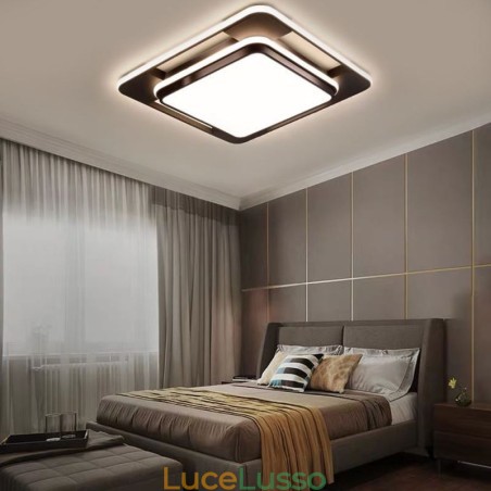 Moderna illuminazione minimalista da soffitto a filo quadrata Moderna illuminazione minimalista da soffitto a filo quadrata