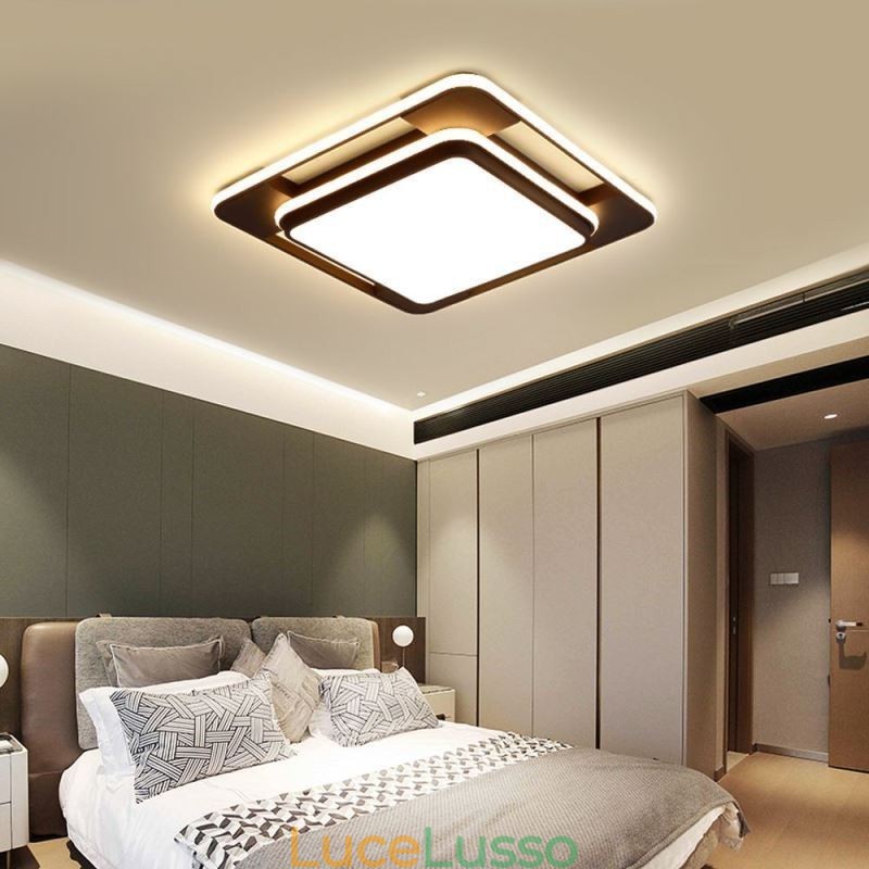 Moderna illuminazione minimalista da soffitto a filo quadrata