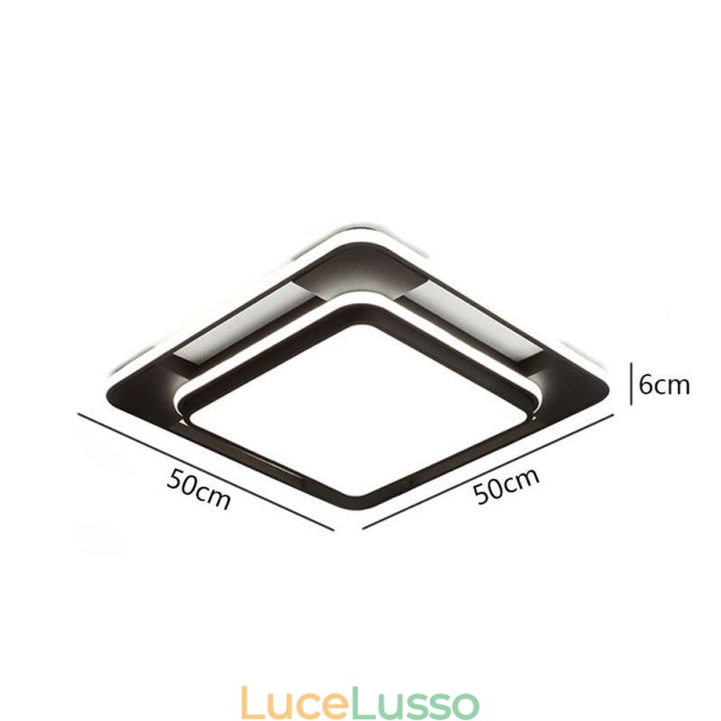 Moderna illuminazione minimalista da soffitto a filo quadrata