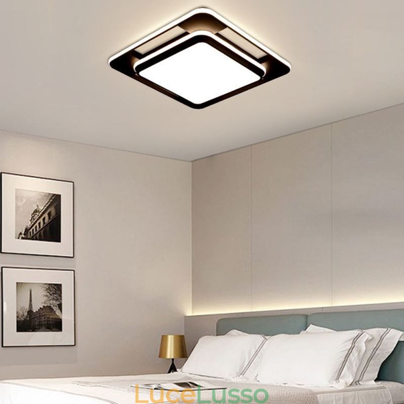 Moderna illuminazione minimalista da soffitto a filo quadrata