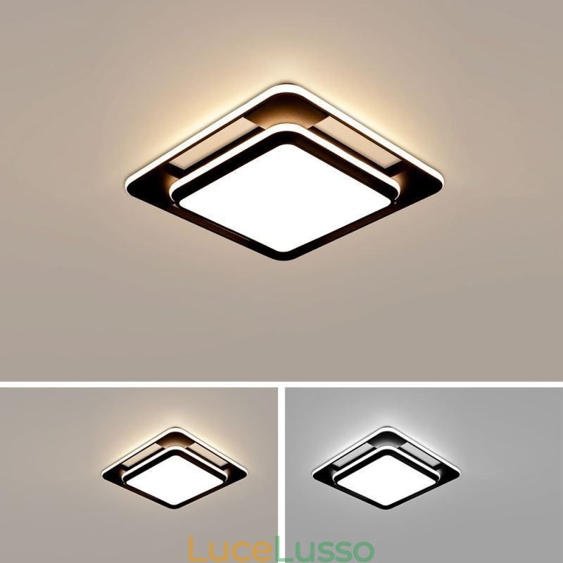Moderna illuminazione minimalista da soffitto a filo quadrata