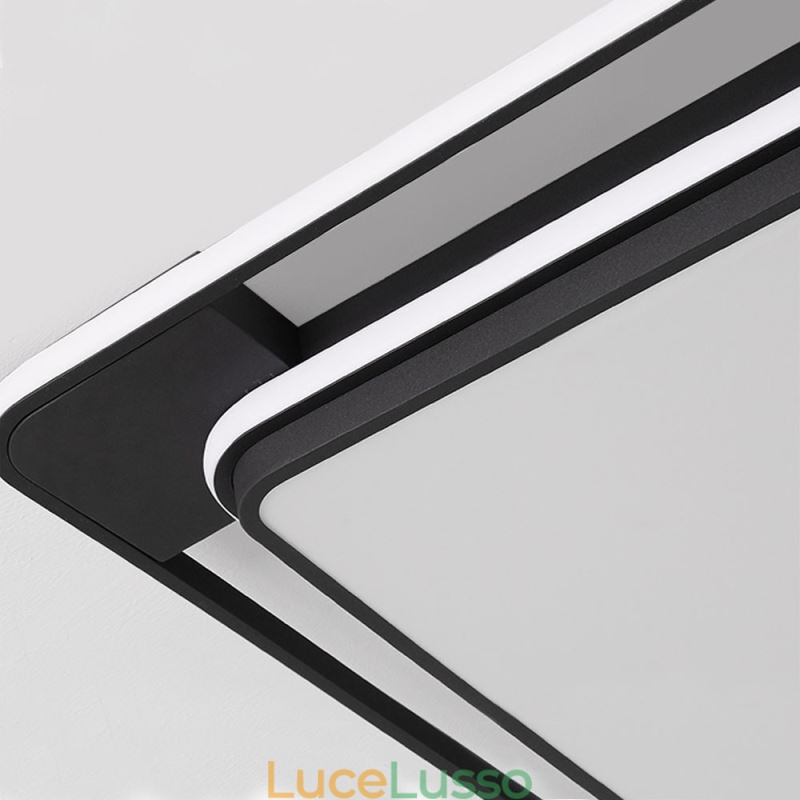 Moderna illuminazione minimalista da soffitto a filo quadrata