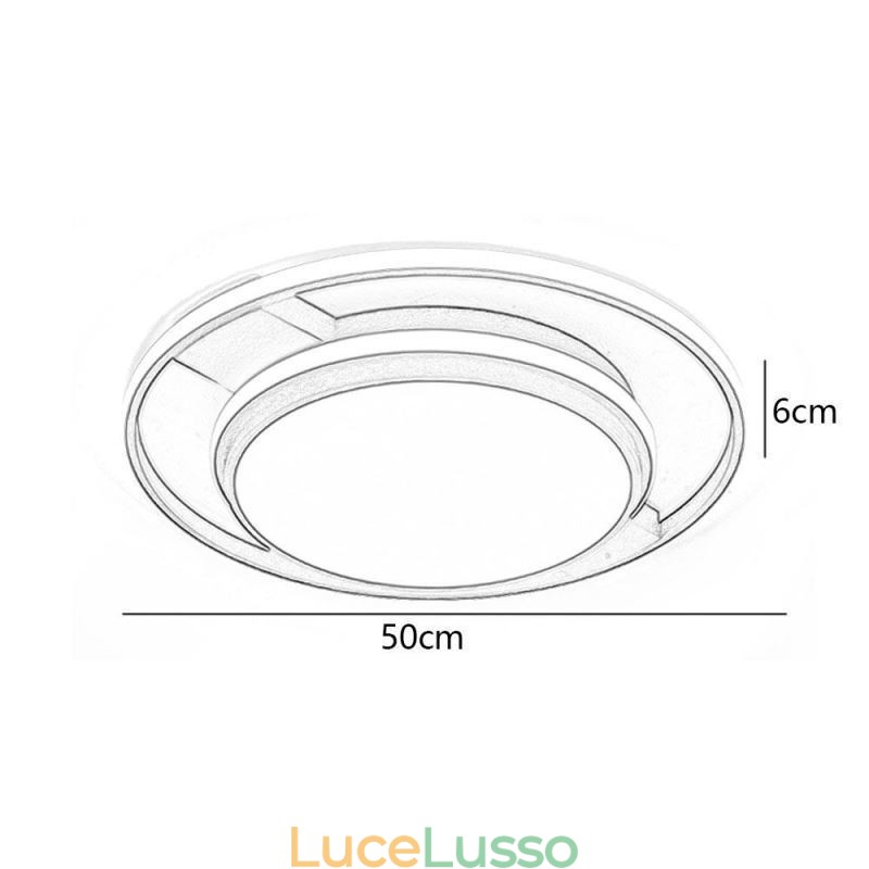 Lampada da soffitto rotonda moderna e minimalista a filo