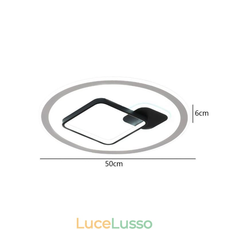Lampada da soffitto moderna minimalista rotonda e quadrata con montaggio a filo