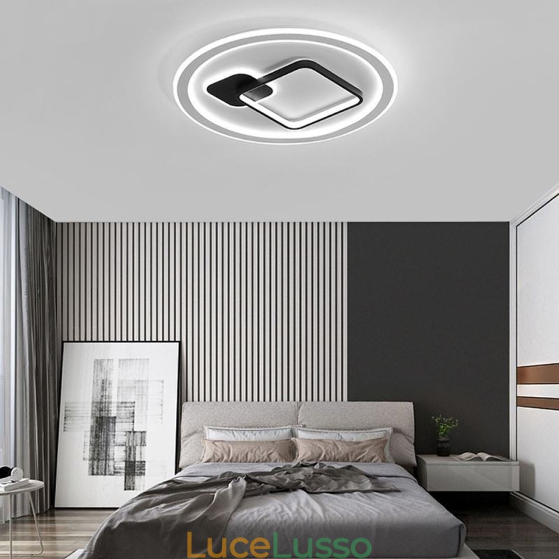 Lampada da soffitto moderna minimalista rotonda e quadrata con montaggio a filo