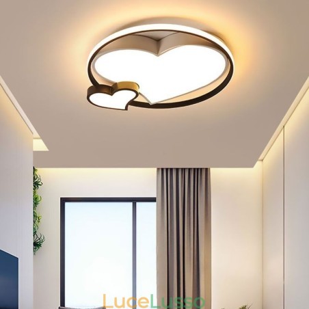 Lampada da soffitto a filo Double Hearts Illuminazione decorativa Lampada da soffitto a filo Double Hearts Illuminazione decorativa