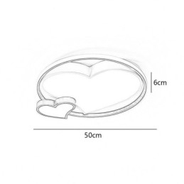 Lampada da soffitto a filo Double Hearts Illuminazione decorativa