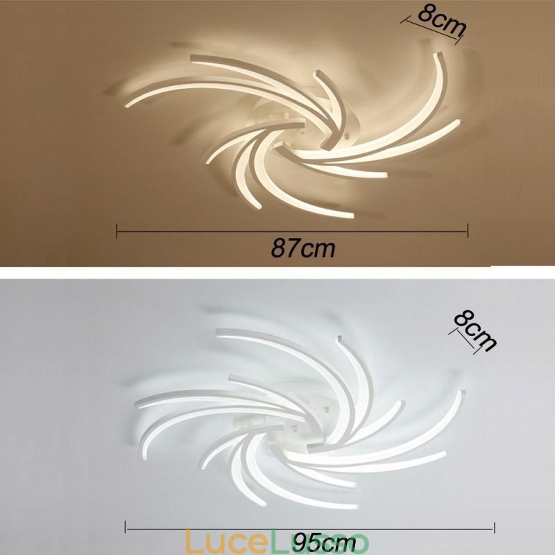 Plafoniera lineare irregolare da soffitto Illuminazione moderna