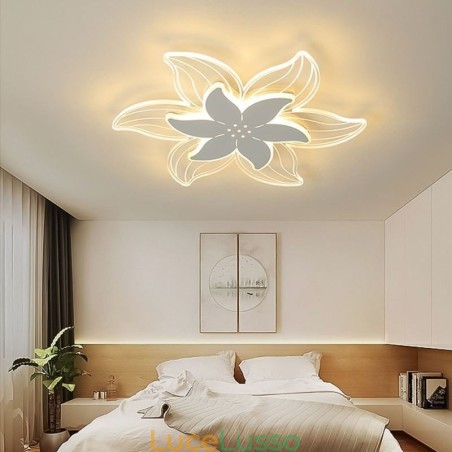 Elegante lampada da soffitto a filo con fiore, illuminazione decorativa unica Elegante lampada da soffitto a filo con fiore, illuminazione decorativa unica