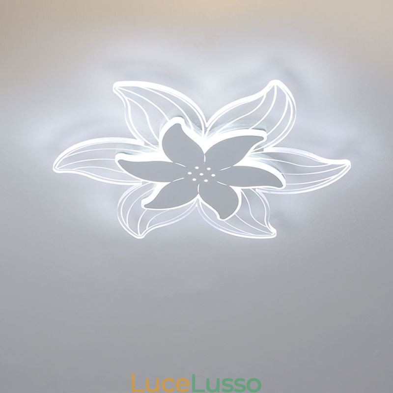 Elegante lampada da soffitto a filo con fiore, illuminazione decorativa unica