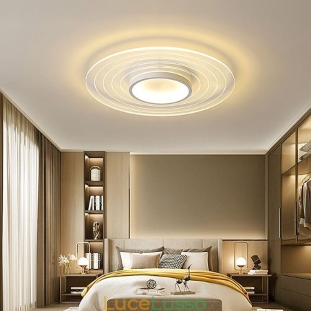Lampada da soffitto moderna circolare a filo, lampada minimalista Lampada da soffitto moderna circolare a filo, lampada minimalista