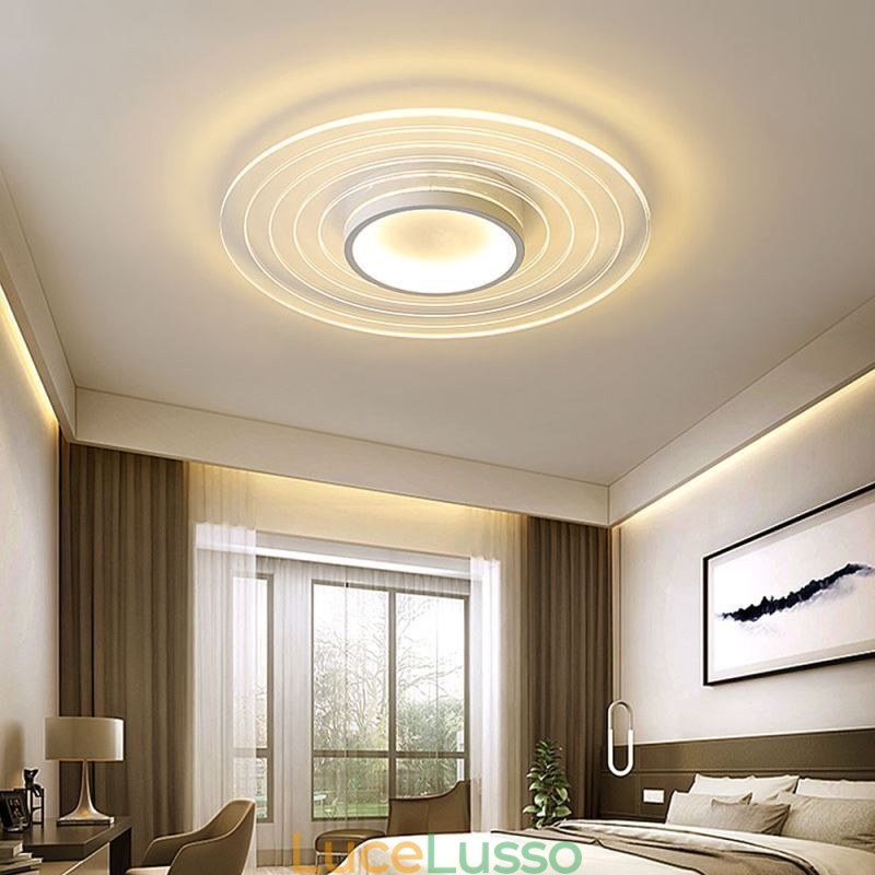 Lampada da soffitto moderna circolare a filo, lampada minimalista