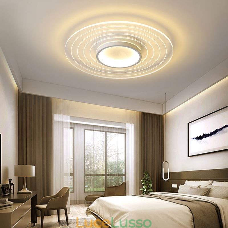 Lampada da soffitto moderna circolare a filo, lampada minimalista