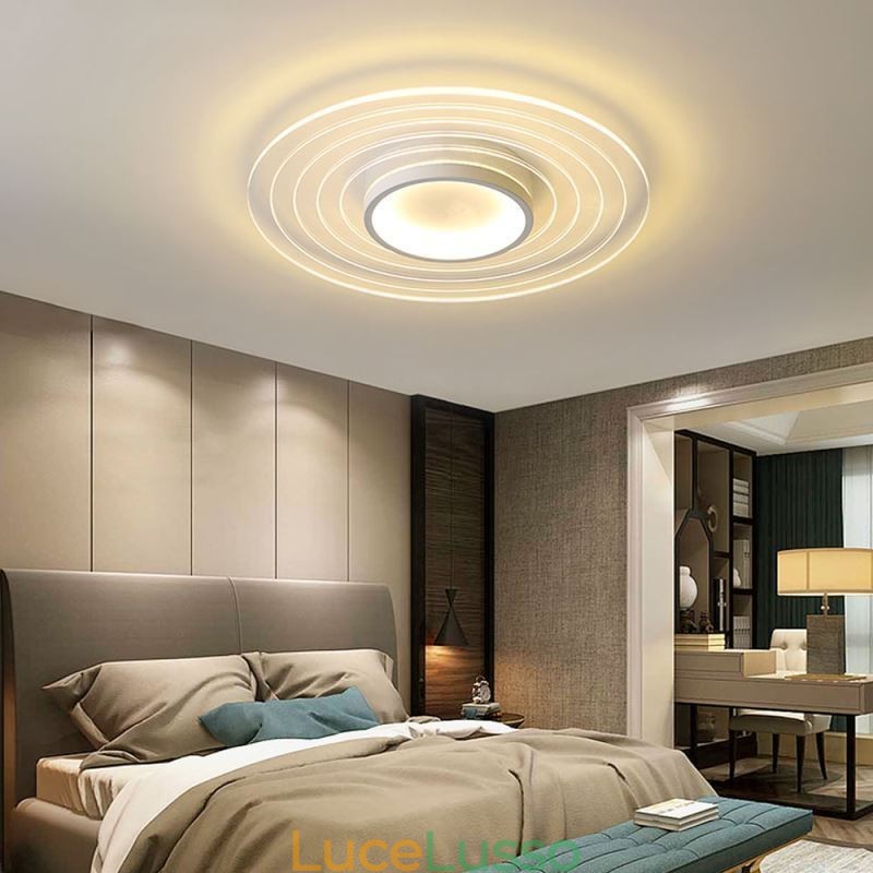 Lampada da soffitto moderna circolare a filo, lampada minimalista
