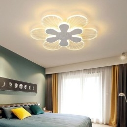 Moderna plafoniera decorativa a forma di fiore con montaggio a filo