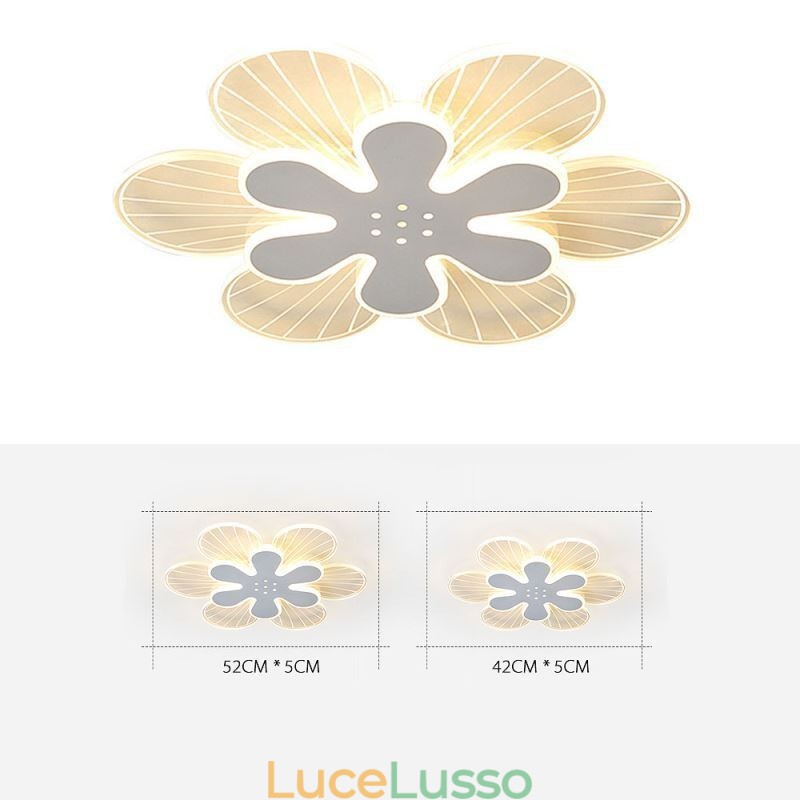 Moderna plafoniera decorativa a forma di fiore con montaggio a filo