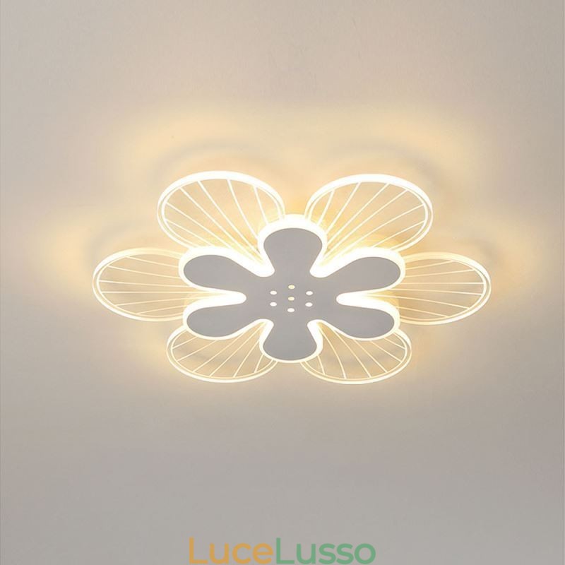 Moderna plafoniera decorativa a forma di fiore con montaggio a filo