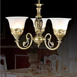 Lampadario tradizionale classico in metallo bronzo