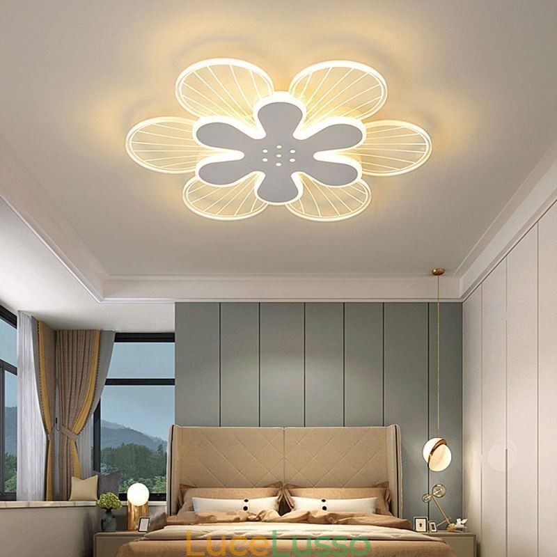 Moderna plafoniera decorativa a forma di fiore con montaggio a filo