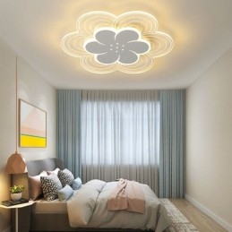 Splendida lampada da soffitto a petalo con montaggio a filo, luce acrilica minimalista