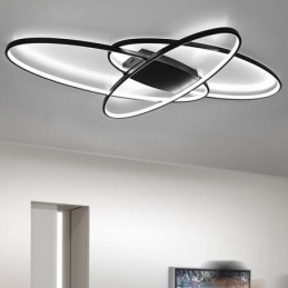 Lampada da soffitto moderna ovale a filo, lampada decorativa in acrilico