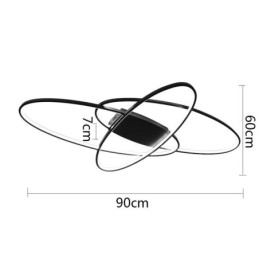 Lampada da soffitto moderna ovale a filo, lampada decorativa in acrilico