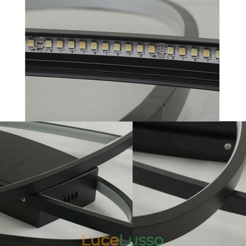 Lampada da soffitto moderna ovale a filo, lampada decorativa in acrilico