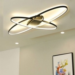 Lampada da soffitto moderna ovale a filo, lampada decorativa in acrilico
