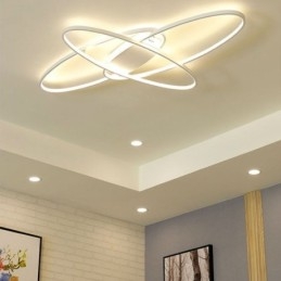 Lampada da soffitto moderna ovale a filo, lampada decorativa in acrilico