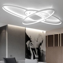Lampada da soffitto moderna ovale a filo, lampada decorativa in acrilico