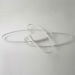 Lampada da soffitto moderna ovale a filo, lampada decorativa in acrilico