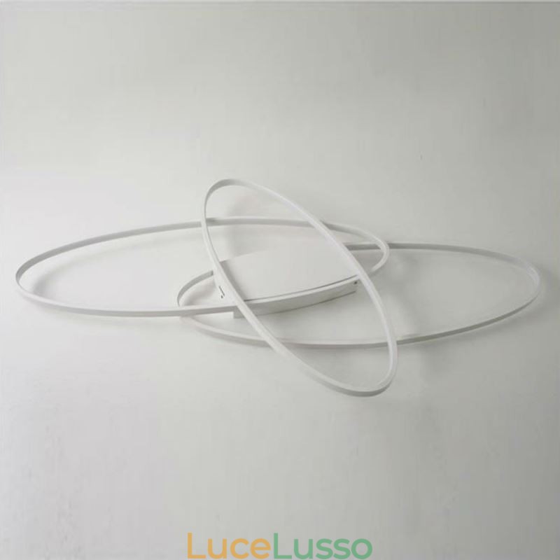 Lampada da soffitto moderna ovale a filo, lampada decorativa in acrilico