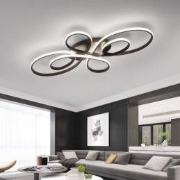 Moderna plafoniera a filo con design floreale, illuminazione decorativa