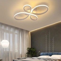 Moderna plafoniera a filo con design floreale, illuminazione decorativa