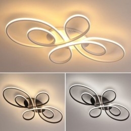 Moderna plafoniera a filo con design floreale, illuminazione decorativa